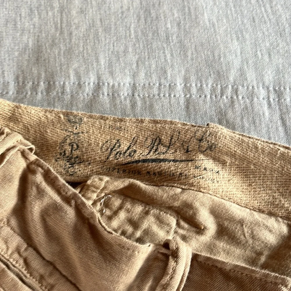 Tan Polo Ralph Lauren Linen-Cotton Shorts Sz. 36